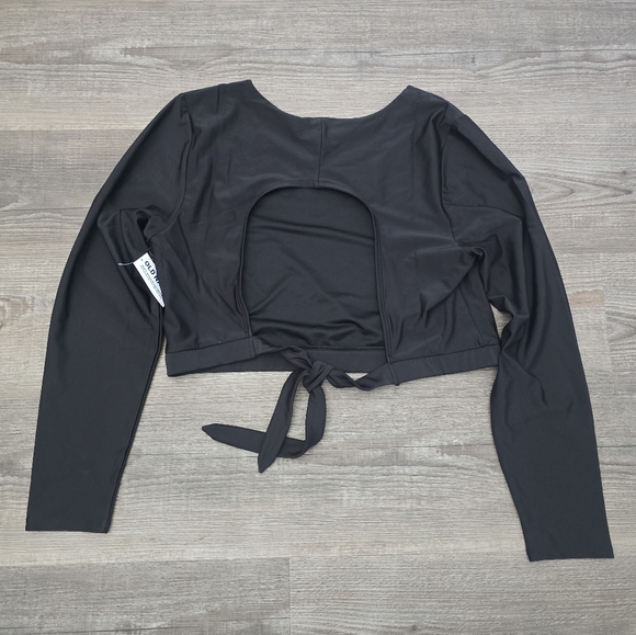 Old Navy mix and match 2 piece long sleeved swimsuit black / purple size XL NWT - Picture 3 of 4